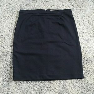 Michael Kors Black Mini-Skirt w/ Silver Back Zip